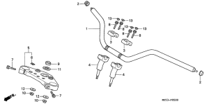 VF750C Handle pipe / top bridge