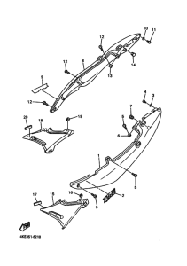 XJ600N Боковая крышка