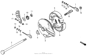 TR200 Задний тормоз