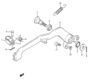 RMX250 Передний суппорт