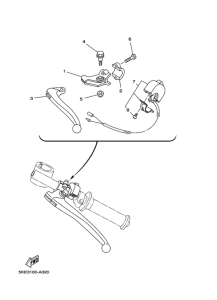 TZ250 Переключатель руля рычаг