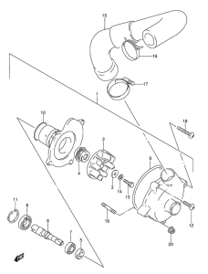 GSX-R1100 Водяная помпа
