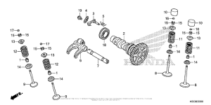 Распределительный вал и клапана