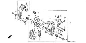 XL600V Передний суппорт
