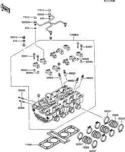 ZX600 Головка цилиндров