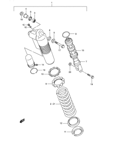 RM250 Задние амортизаторы