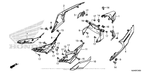 CB500F (ABS) Side Cover + Rear Cowl