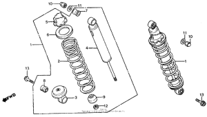 FT500 Задние амортизаторы