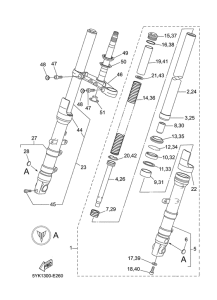 MT03 Передняя вилка