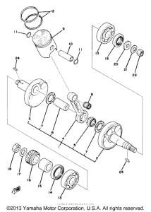 YZ80D Коленчатый вал и Поршень