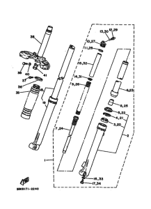 DT50LC DT50E Вилка передней оси