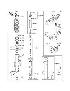 KLE500 Передняя вилка