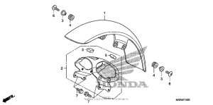 VT750RS Переднее крыло