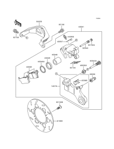 KLX300R Задний тормоз
