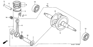 SA75 Crankshaft / piston