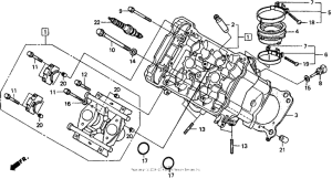 RVF750 Передняя головка цилиндров