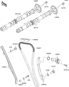 ZX600 Распред вал