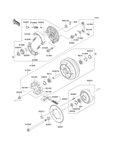 VN800 Задняя ступица колеса