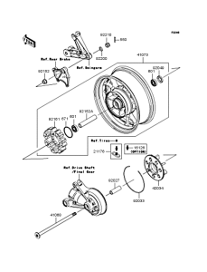 ZG1400 Заднее колесо и цепь