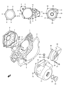 DR-Z400 Crankcase cover ass`y  (v