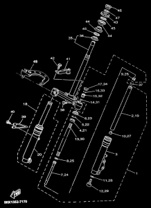 YN50R Передняя вилка