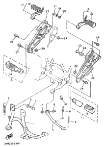XJ600H (53KW) Stand. footrest