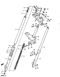 RM80 Вилка передней оси