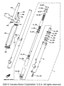 XT225JC Передняя вилка