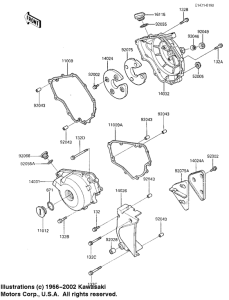 EX250 Крышки двигателя