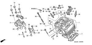 XL650V Передняя головка цилиндров