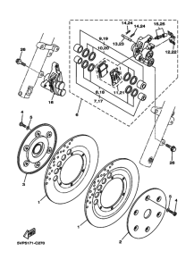 XV1700ATL XV17ATLS Передний суппорт