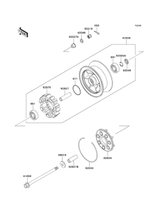 VN1500 Заднее колесо и цепь