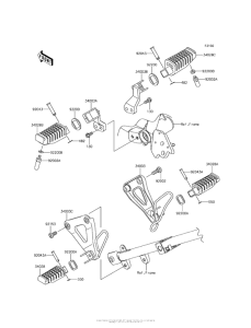 KL650 Подножки