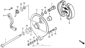 CR250R Rear brake panel 83