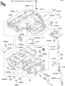 ZX600 Картер двигателя
