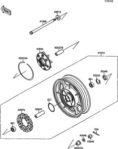 VN1500 Задняя ступица колеса