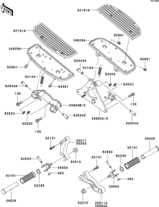 VN1500 Подножки