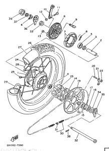 XT350N (13KW) Переднее колесо
