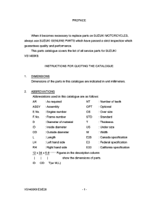 VS1400 Catalog preface