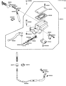 ZX750 Главный цилиндр сцепления