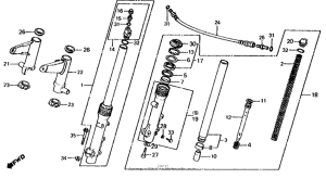 CB650 Cb650c front fork 81