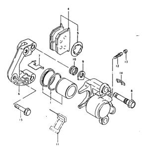 GSX1100 Передний суппорт тормозной