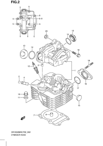 DR125 Головка цилиндров