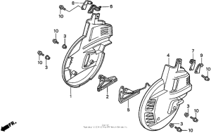 GL1500A Front wheel cover 98