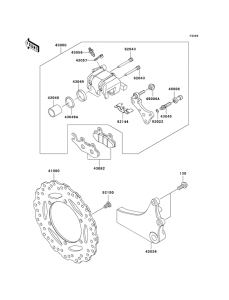 KL650 Передний суппорт