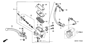 ST1300 (ABS) Front brake master cylinder (st1300a)