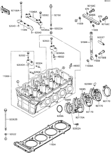 ZX1100 Головка цилиндров