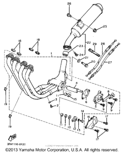 FZR400SWC Выхлопная система