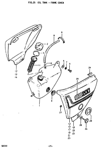 SB200 Oil tank - frame cover