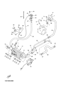 YP250R Radiator & hose